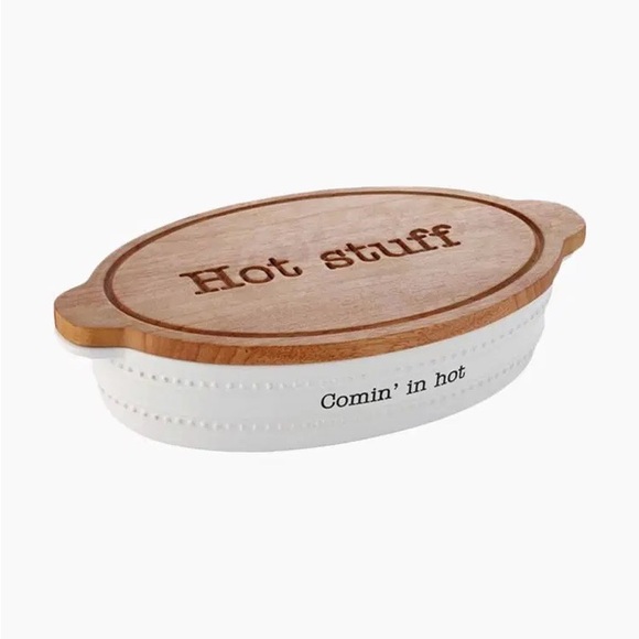 Hot Stuff Ceramic Baker & Trivet Set
